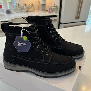 Sonoma Men's Black Lace-Up Boots